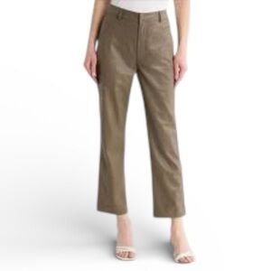 AG Cleo High Waist Kick Flare Faux Vegan Leather Straight Leg Pants Ankle 27